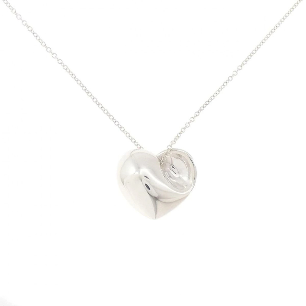 Tiffany Co Elsa Peretti Full Heart Pendant Necklace Sterling Silver